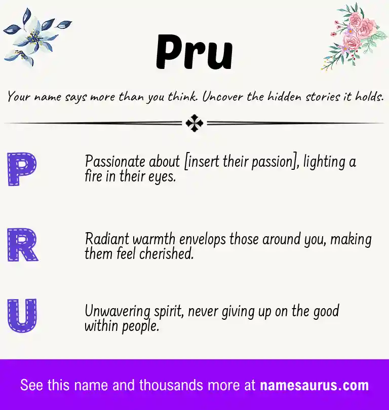 Acrostic poem about Pru.