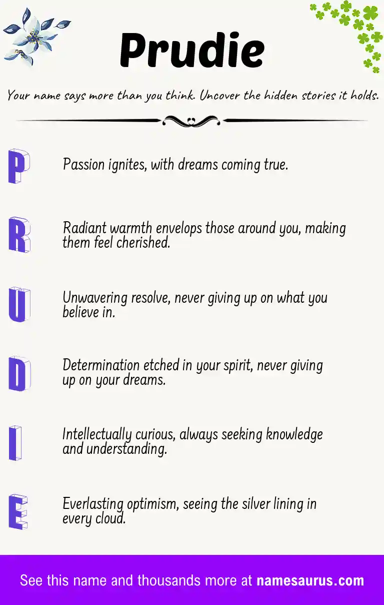 Acrostic poem about Prudie.