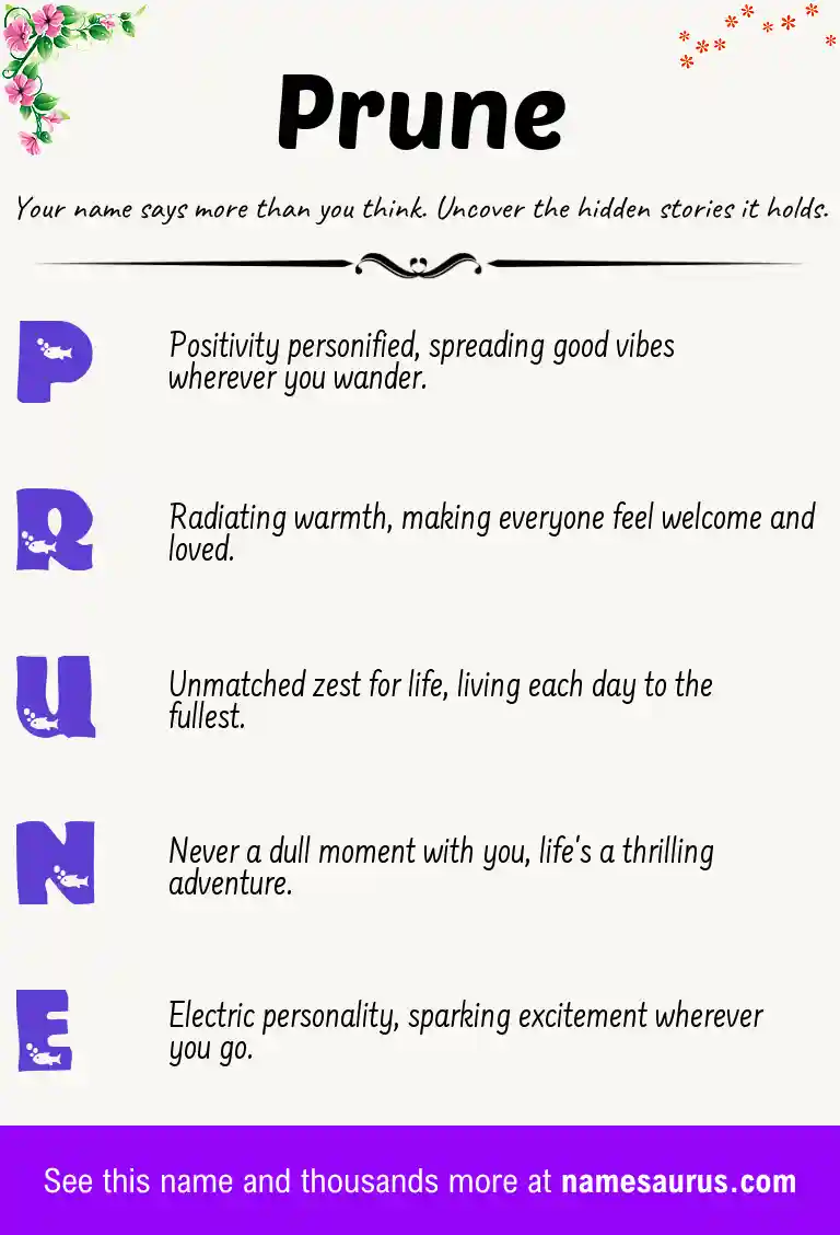 Acrostic poem about Prune.