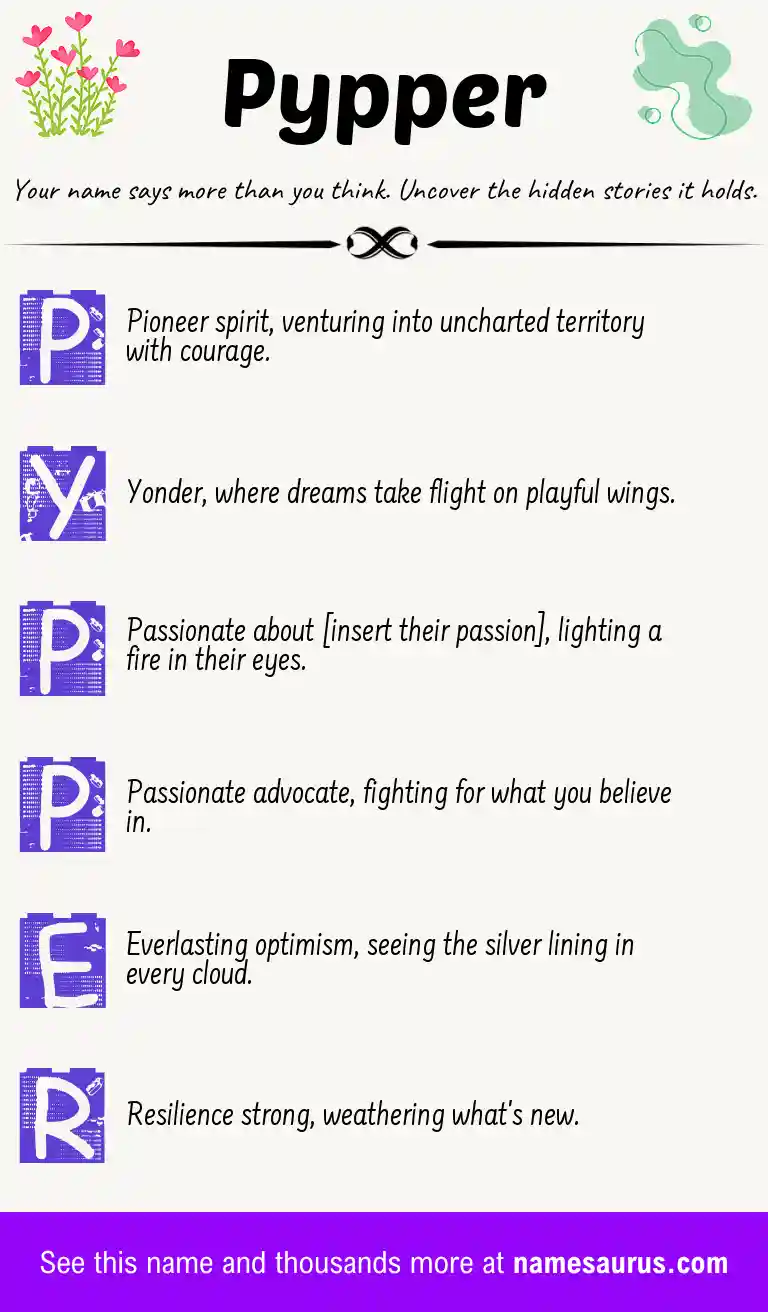 Acrostic poem about Pypper.