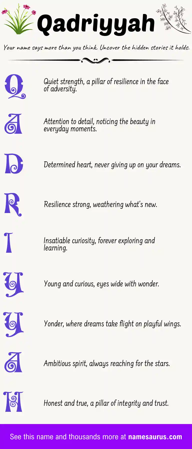 Acrostic poem about Qadriyyah.