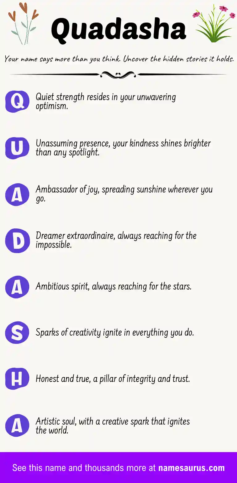 Acrostic poem about Quadasha.