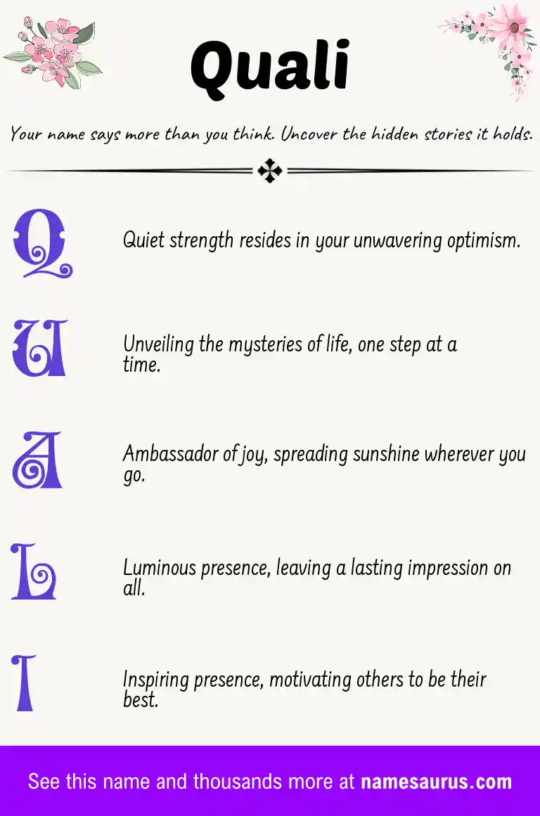 Acrostic poem about Quali.