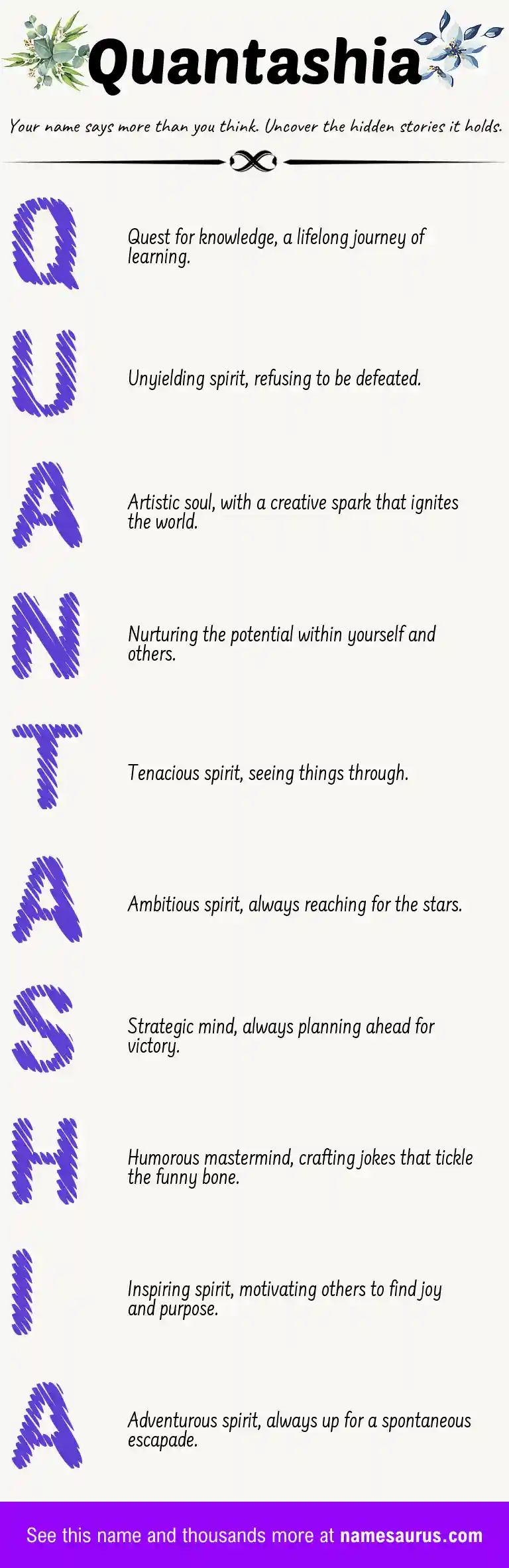 Acrostic poem about Quantashia.