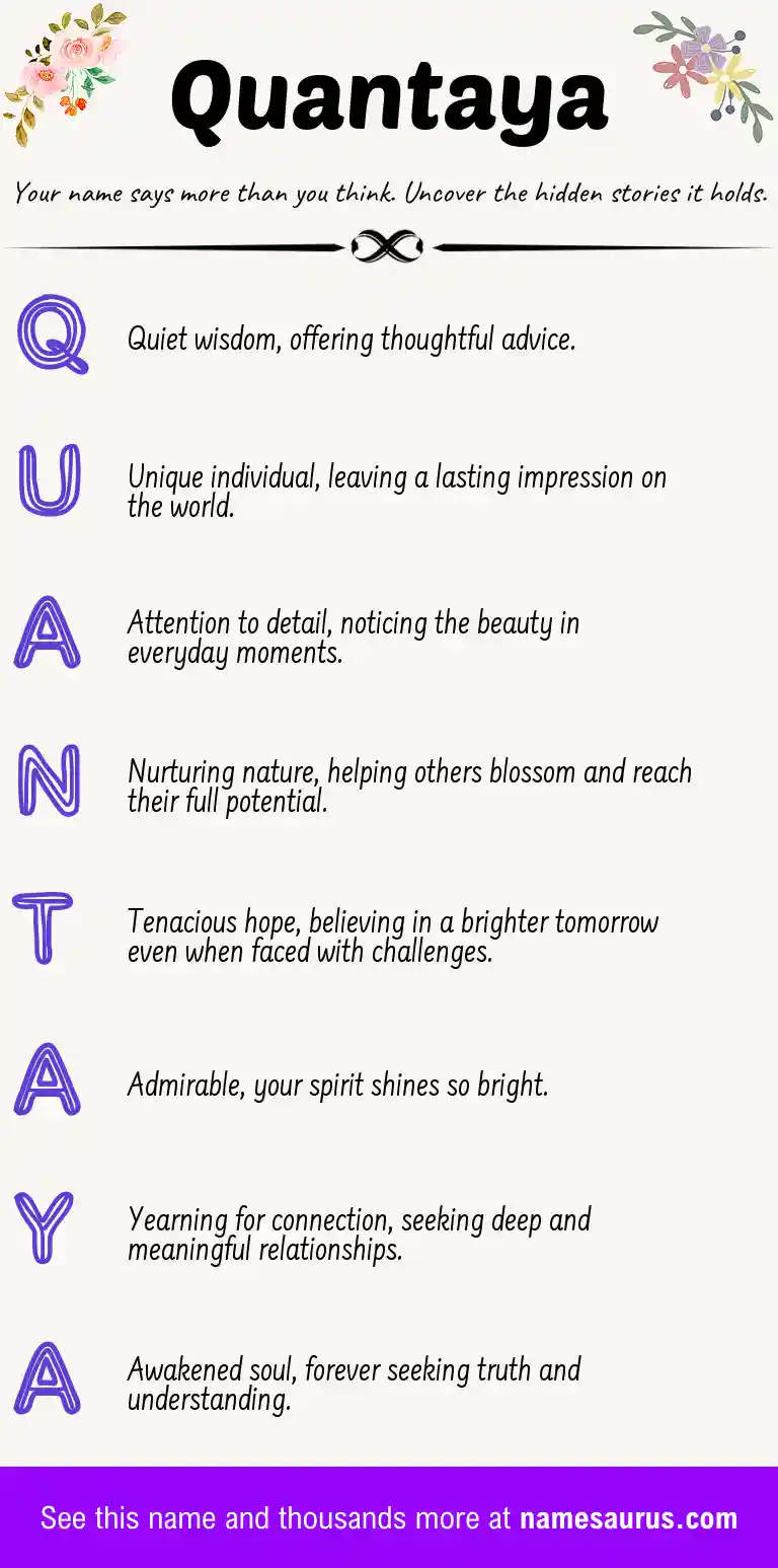 Acrostic poem about Quantaya.