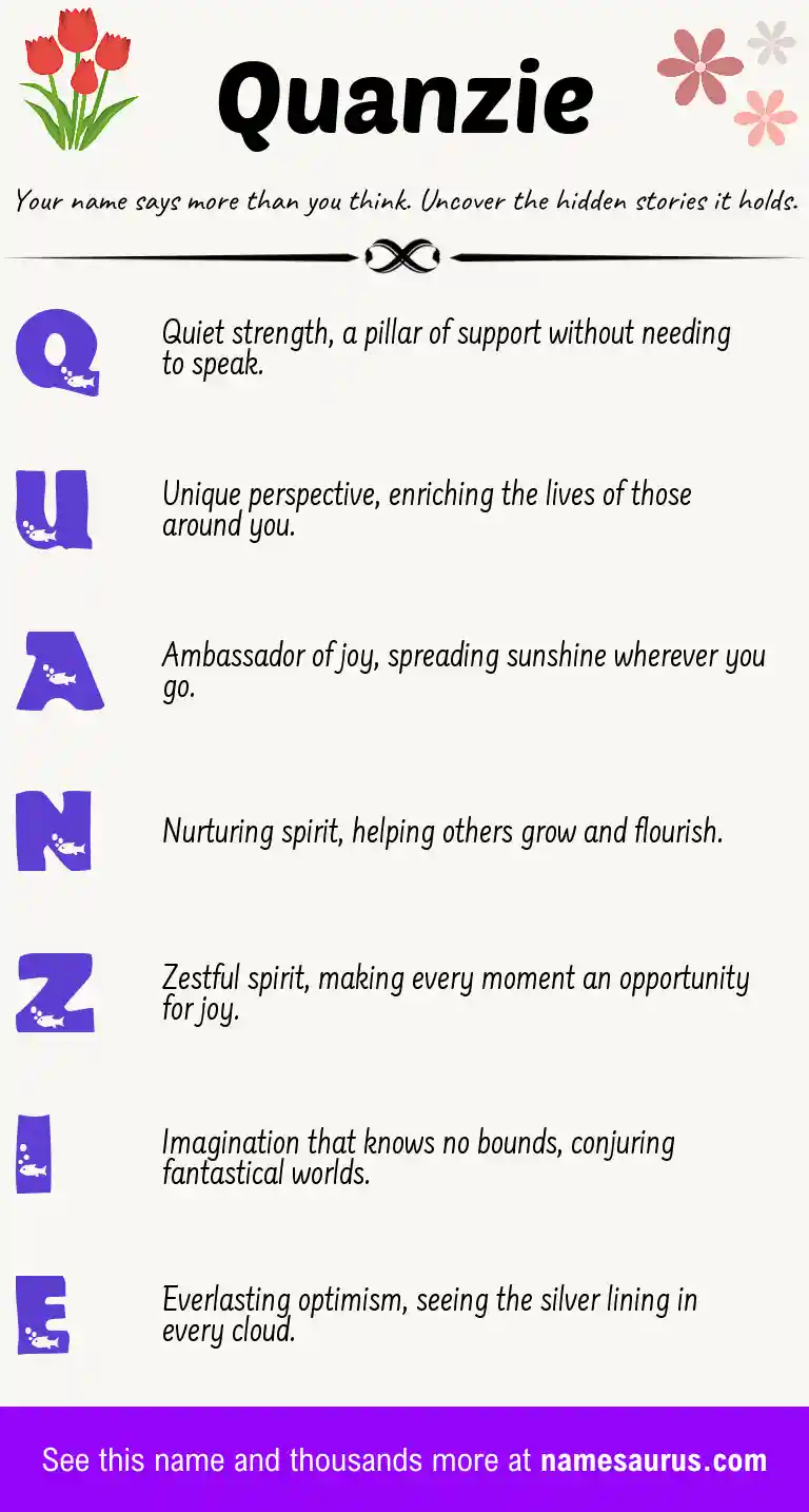 Acrostic poem about Quanzie.