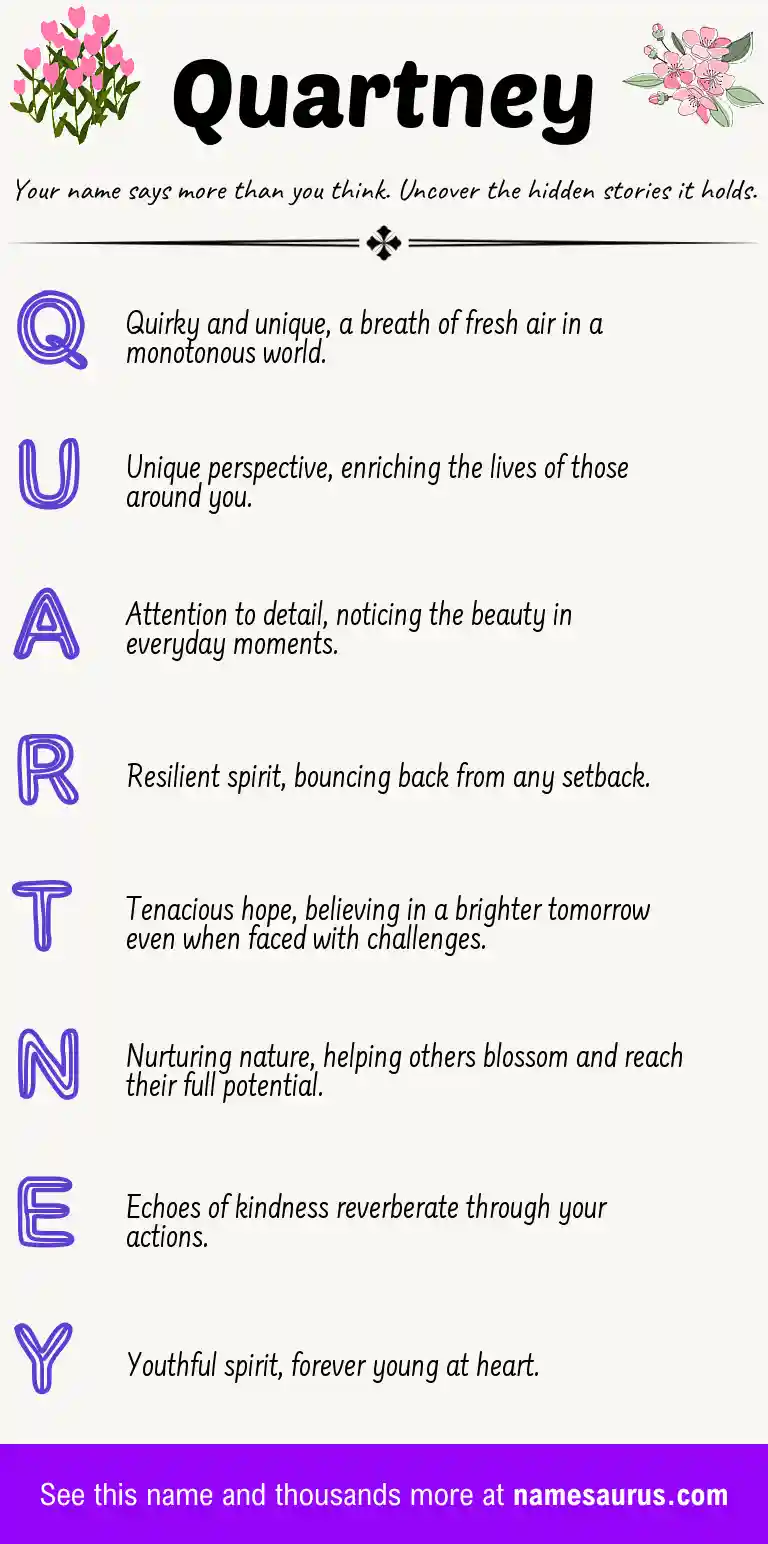 Acrostic poem about Quartney.