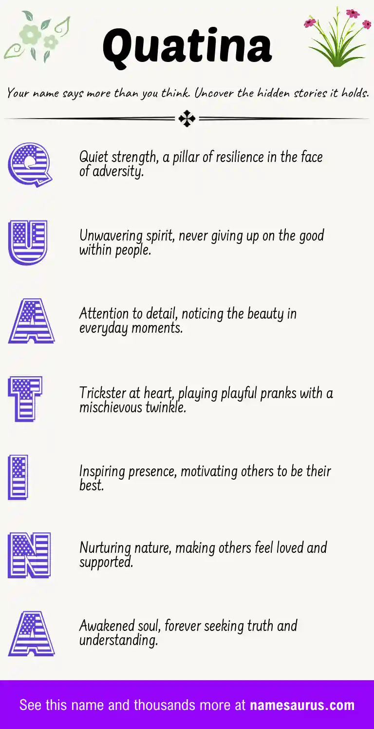 Acrostic poem about Quatina.
