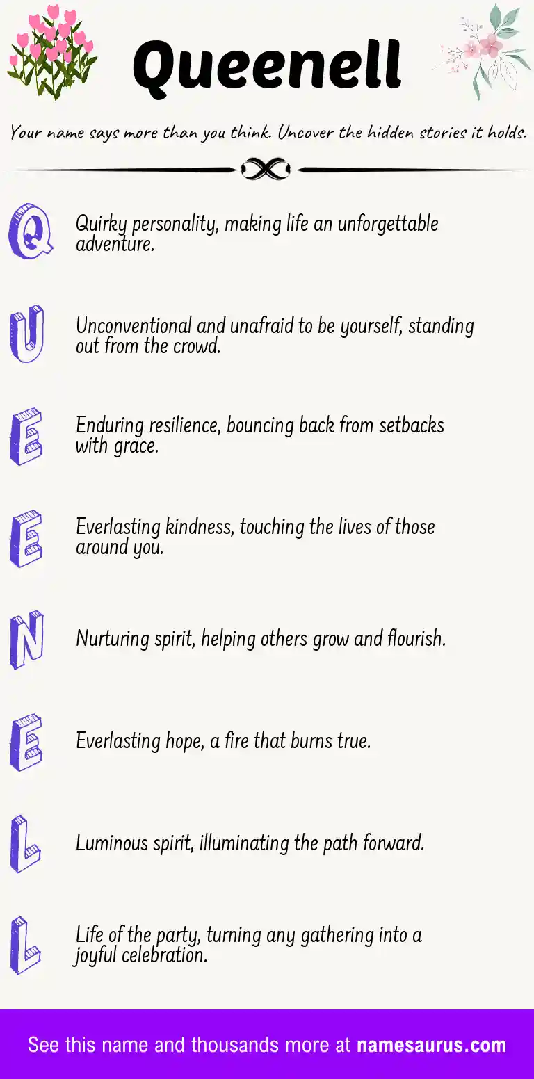 Acrostic poem about Queenell.