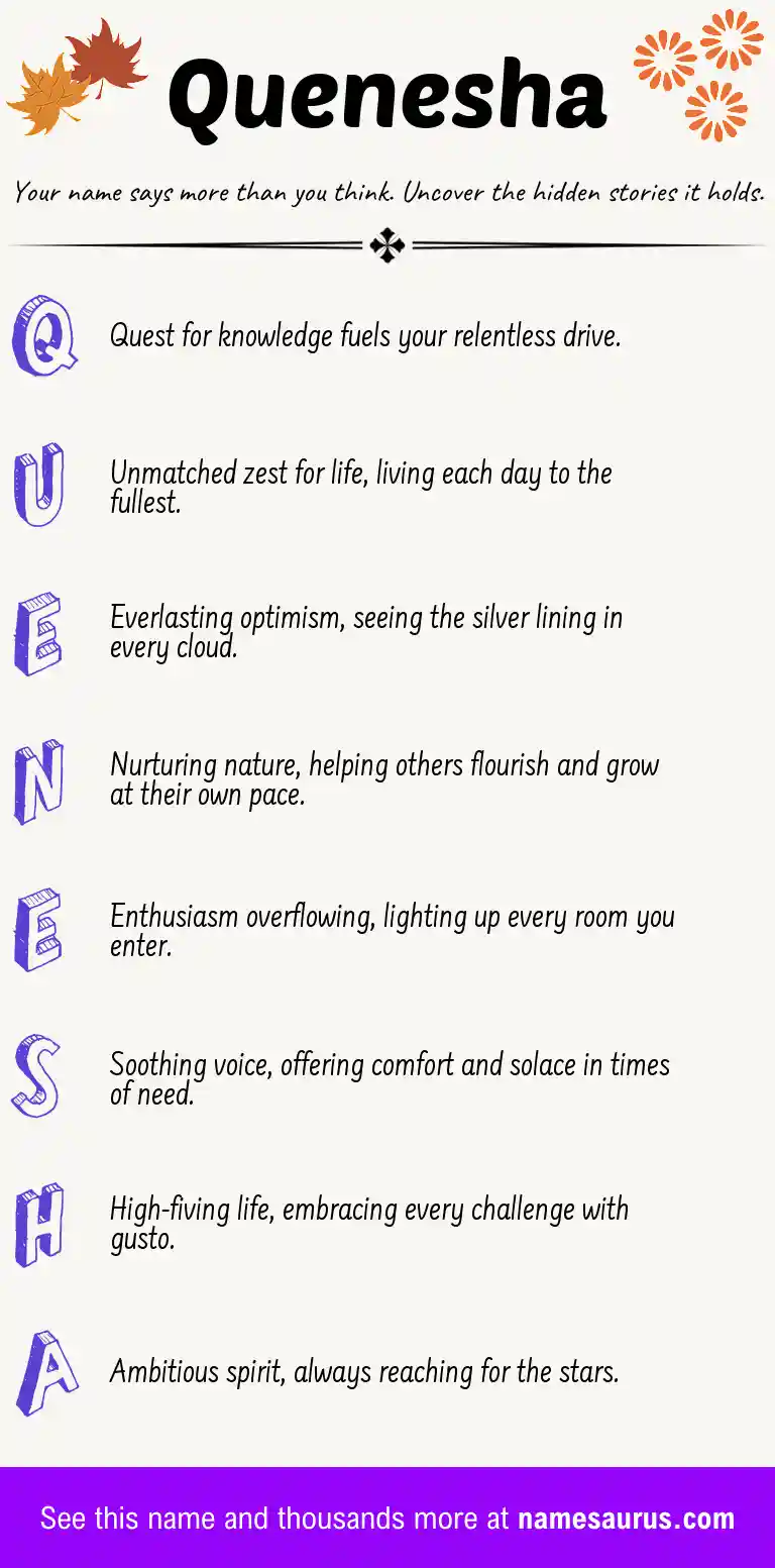 Acrostic poem about Quenesha.