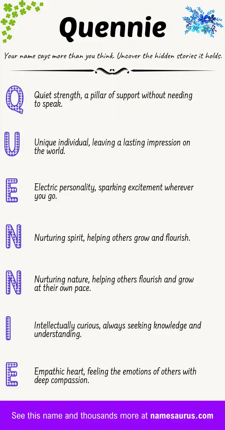 Acrostic poem about Quennie.