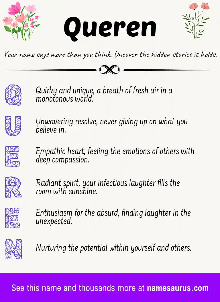 Acrostic poem about Queren.