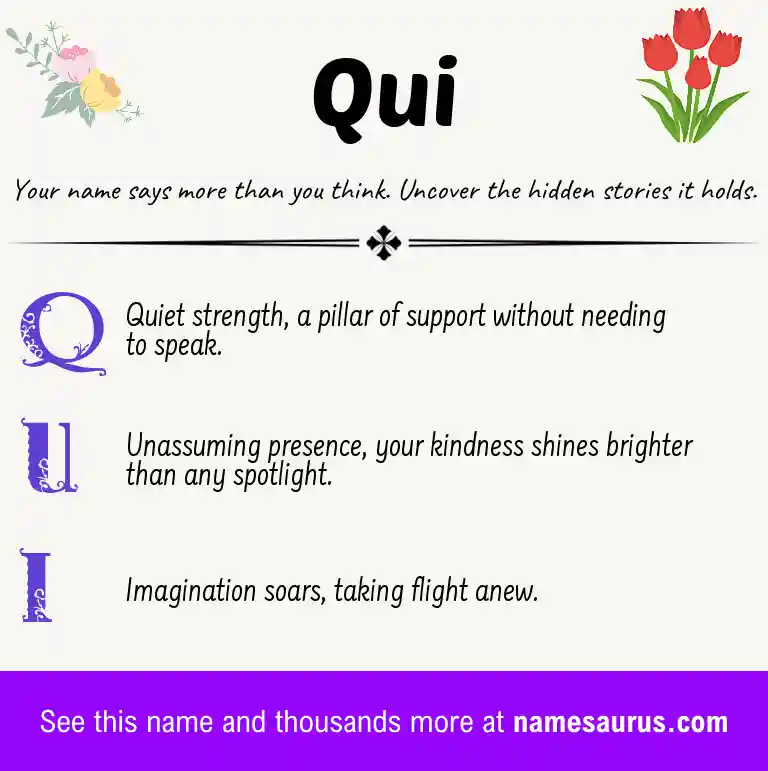 Acrostic poem about Qui.