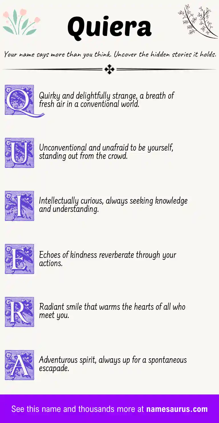 Acrostic poem about Quiera.