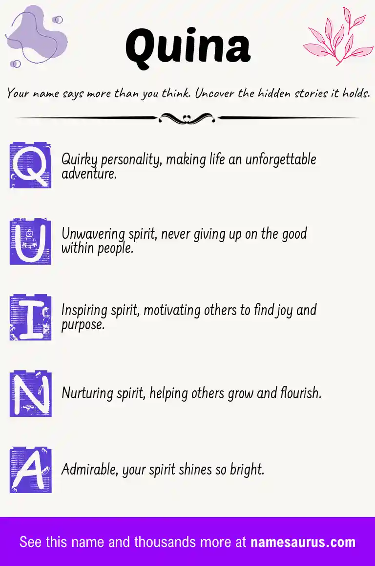 Acrostic poem about Quina.