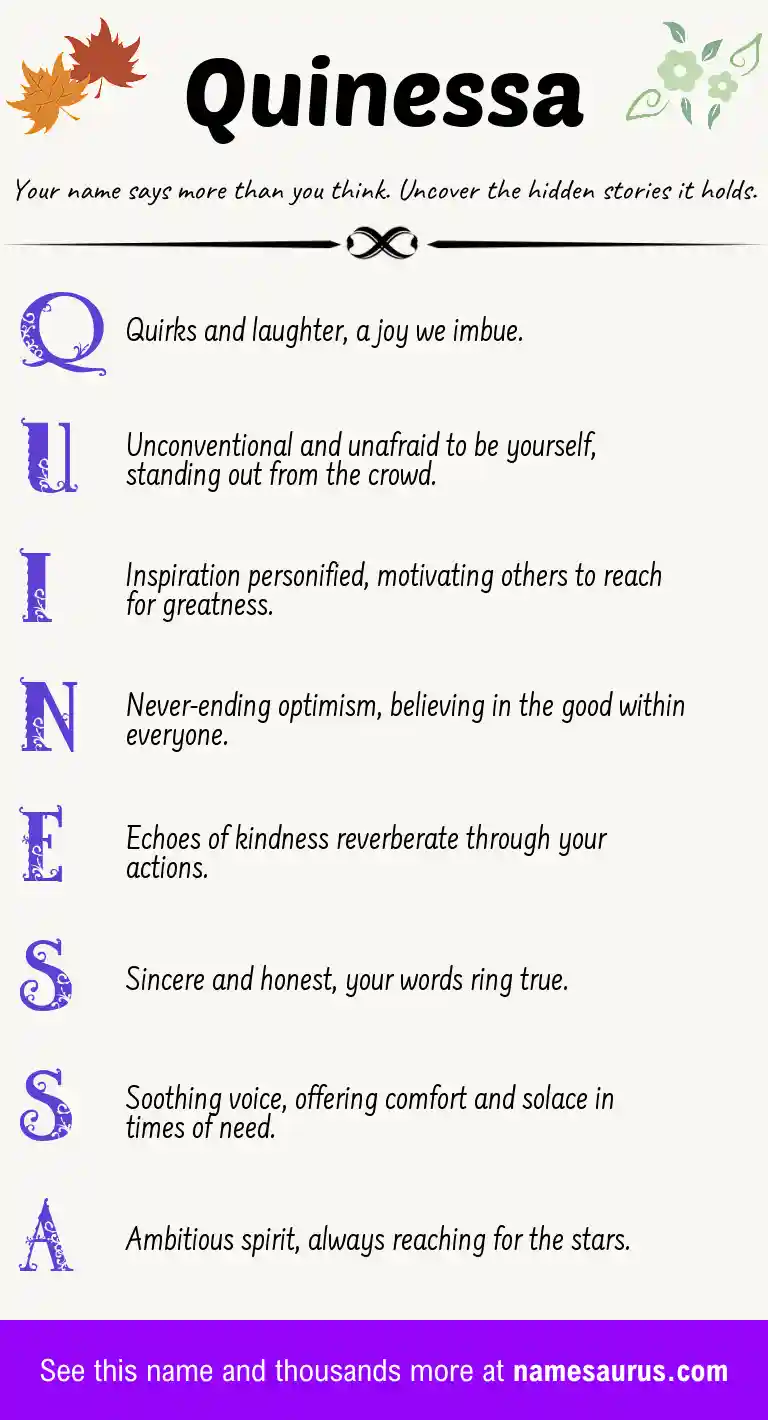 Acrostic poem about Quinessa.