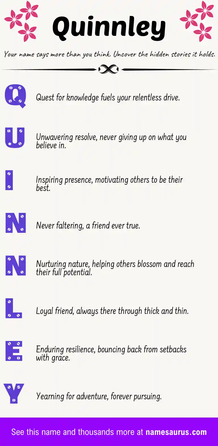 Acrostic poem about Quinnley.