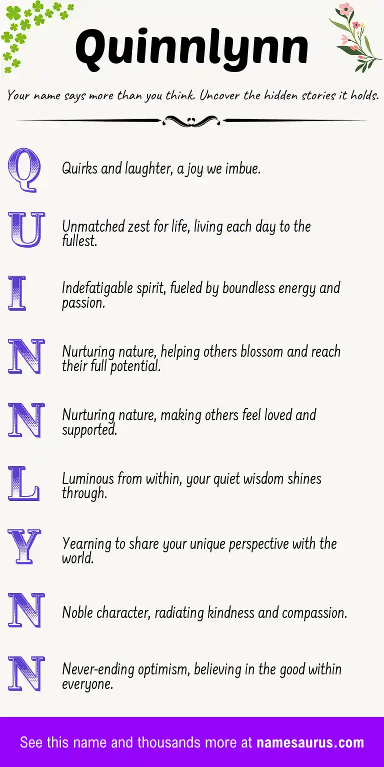 Acrostic poem about Quinnlynn.