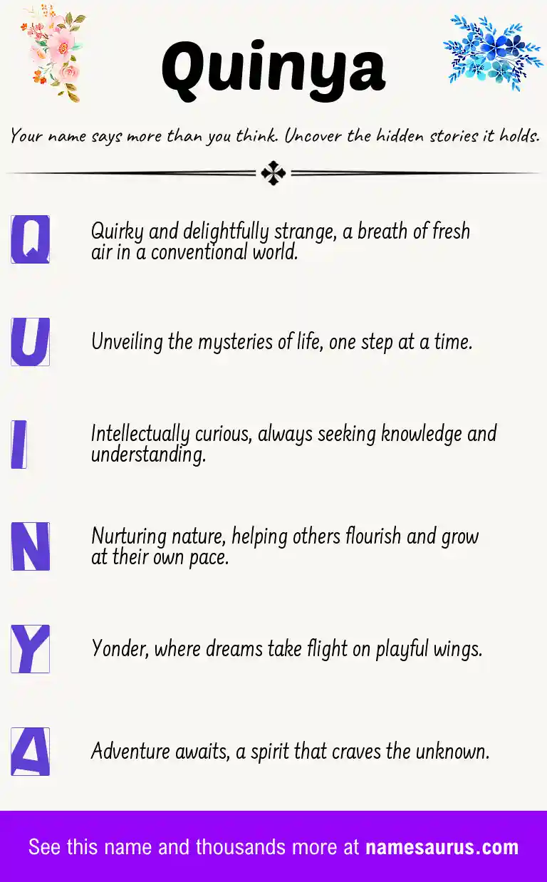 Acrostic poem about Quinya.