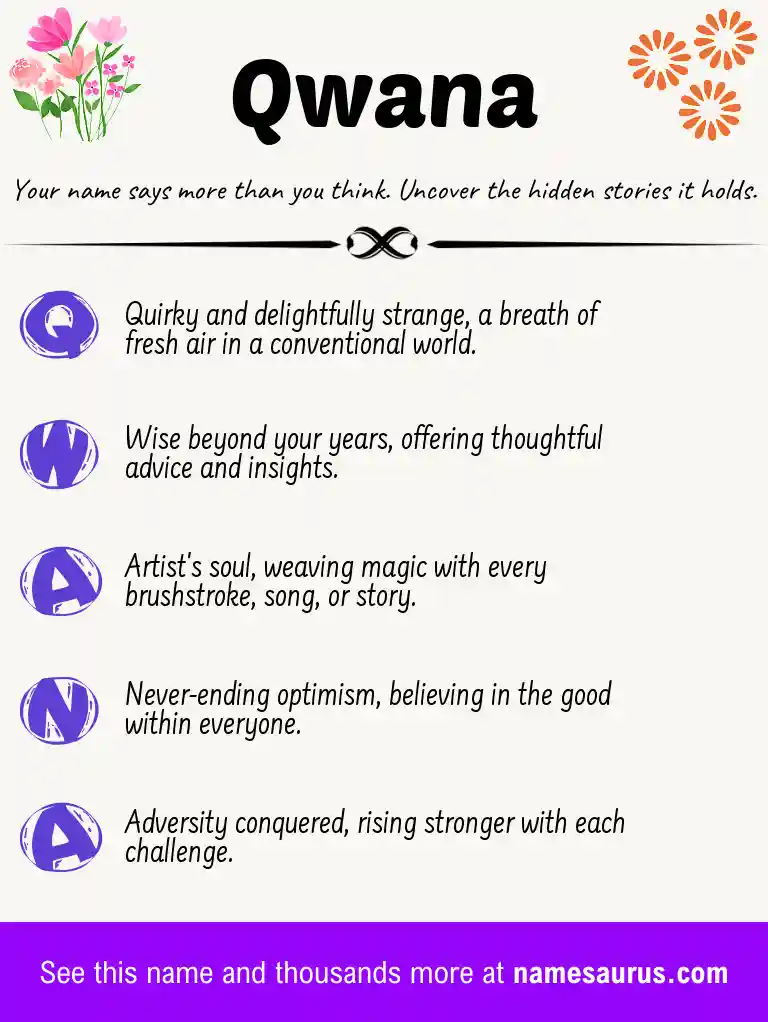 Acrostic poem about Qwana.