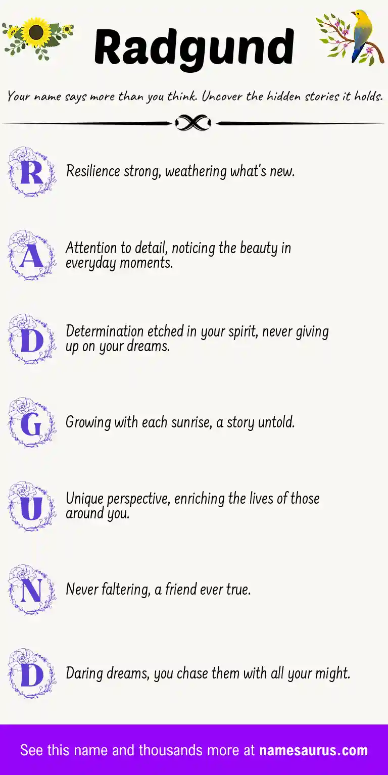 Acrostic poem about Radgund.