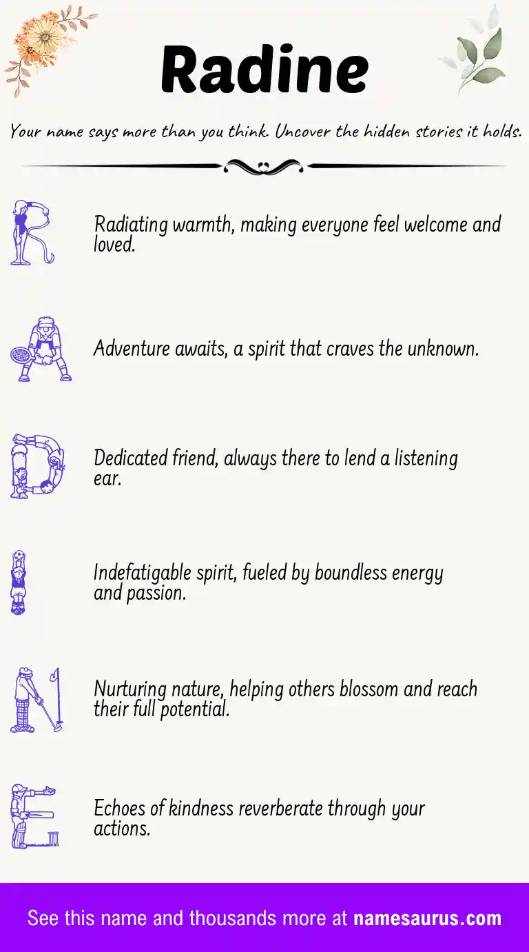 Acrostic poem about Radine.