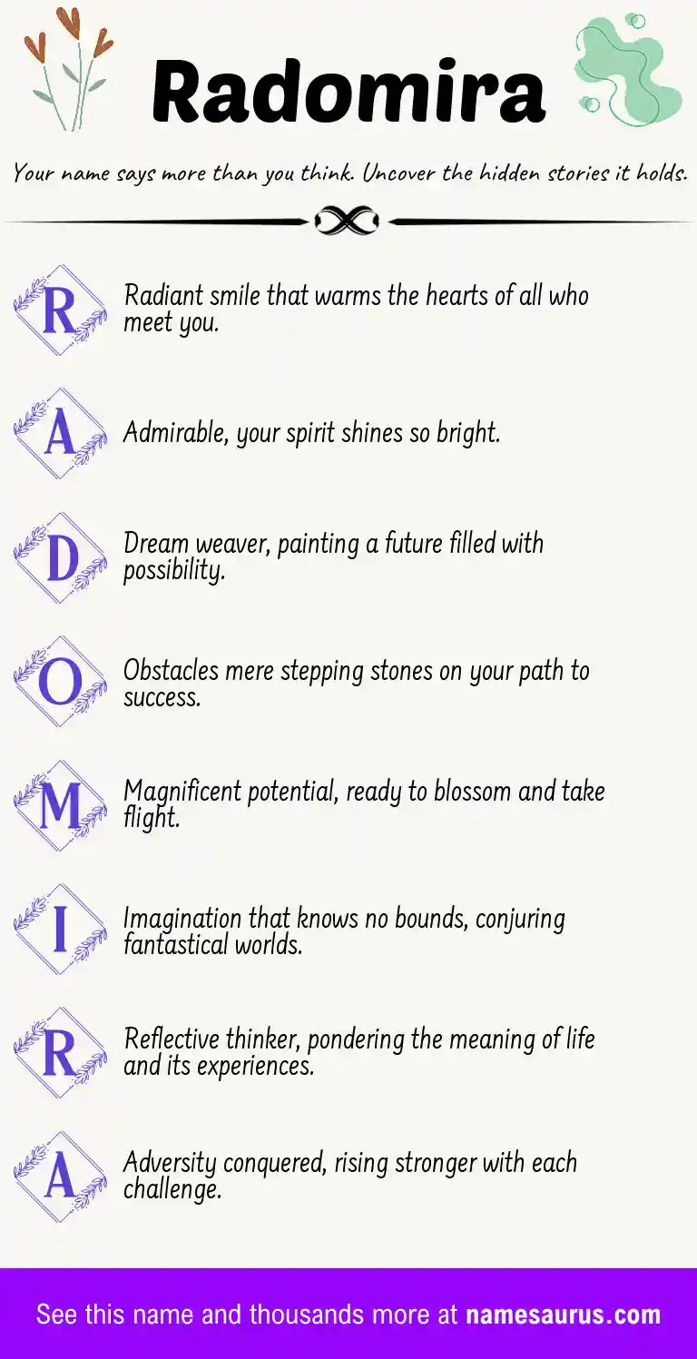 Acrostic poem about Radomira.