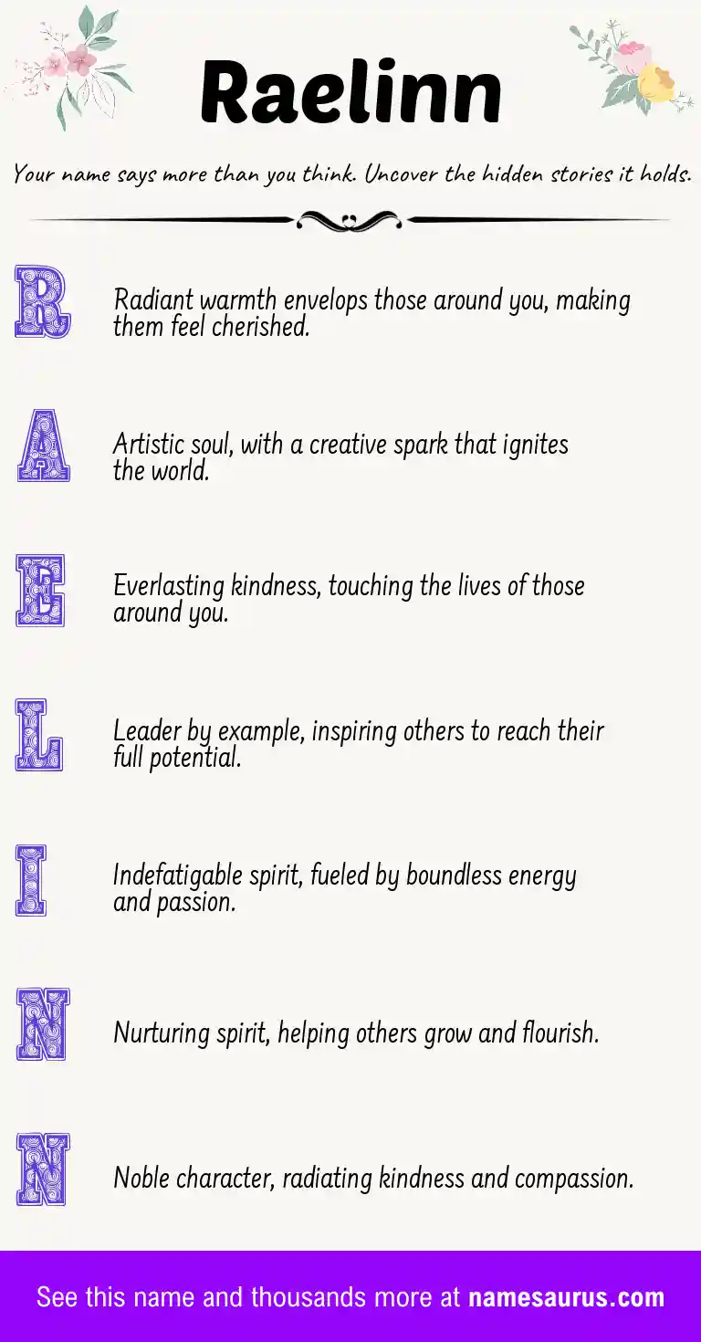 Acrostic poem about Raelinn.