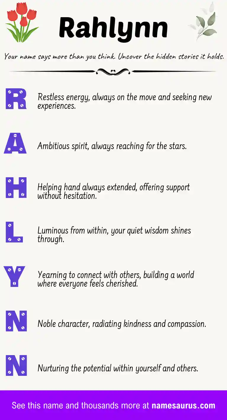 Acrostic poem about Rahlynn.