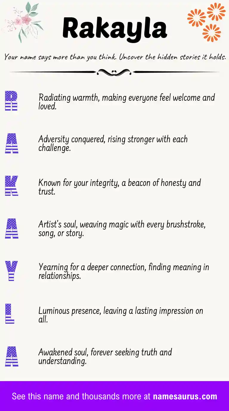 Acrostic poem about Rakayla.