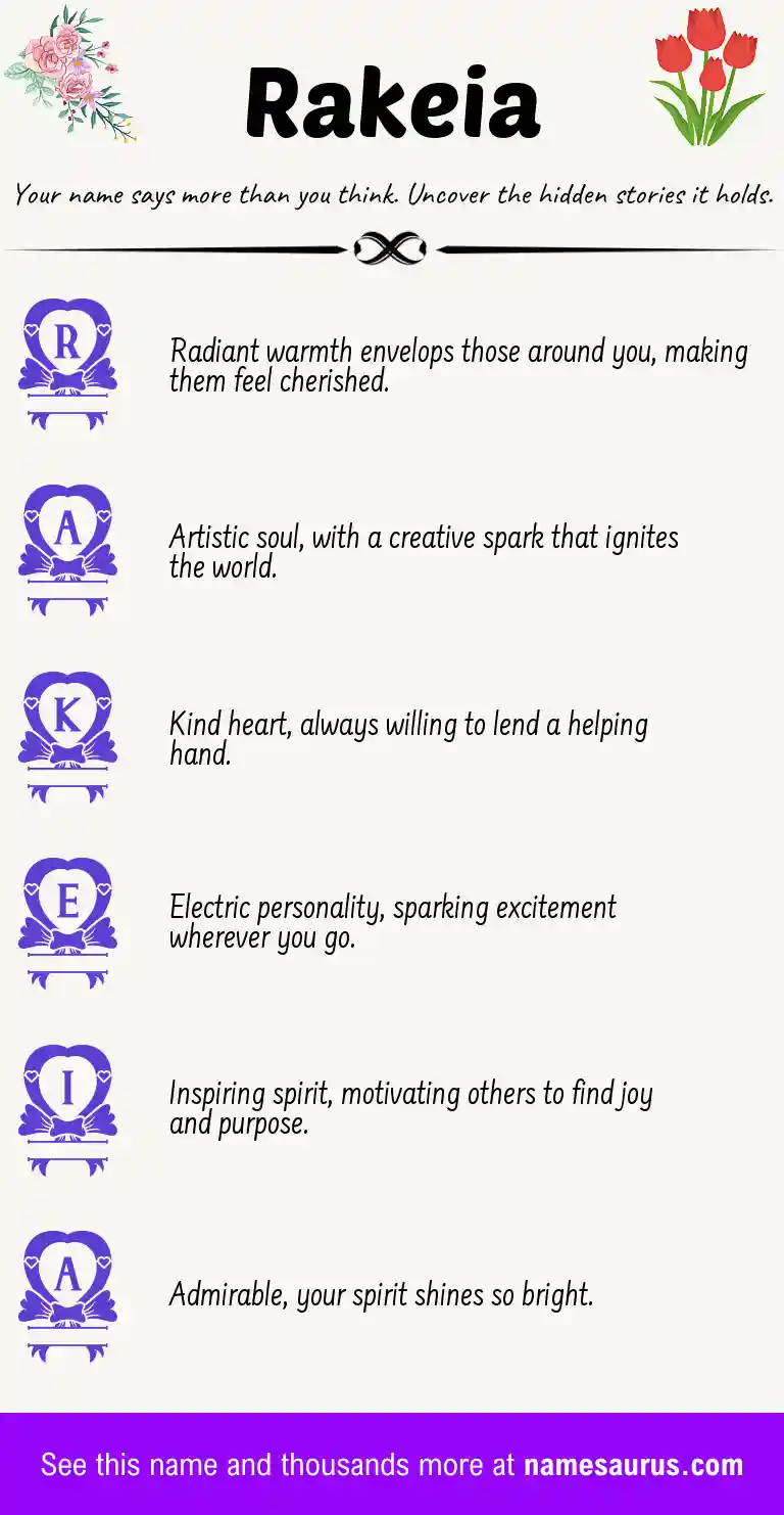 Acrostic poem about Rakeia.