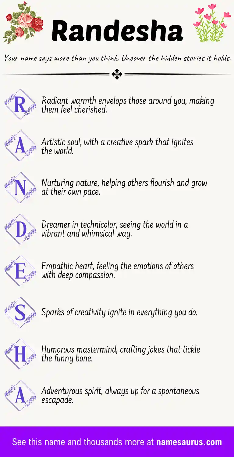 Acrostic poem about Randesha.