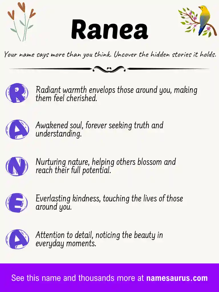 Acrostic poem about Ranea.