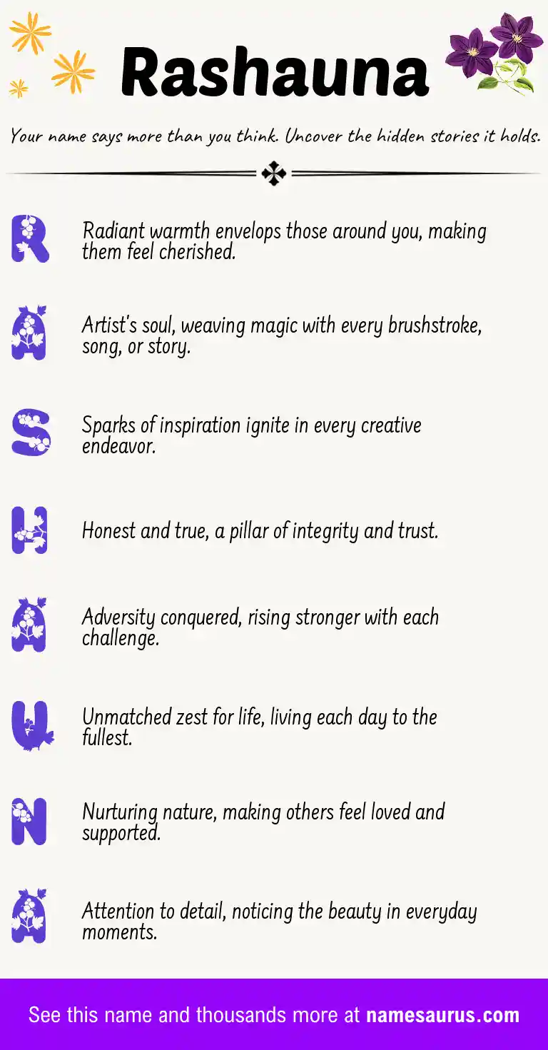 Acrostic poem about Rashauna.