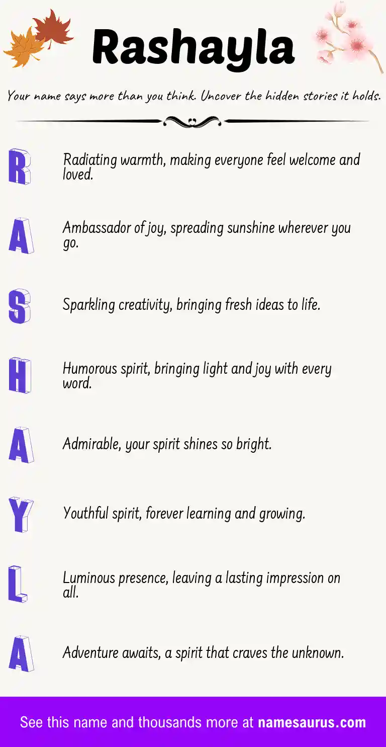 Acrostic poem about Rashayla.