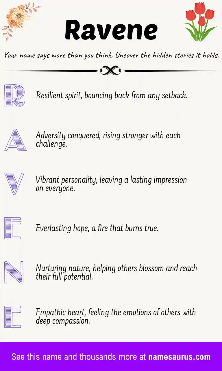 Acrostic poem about Ravene.