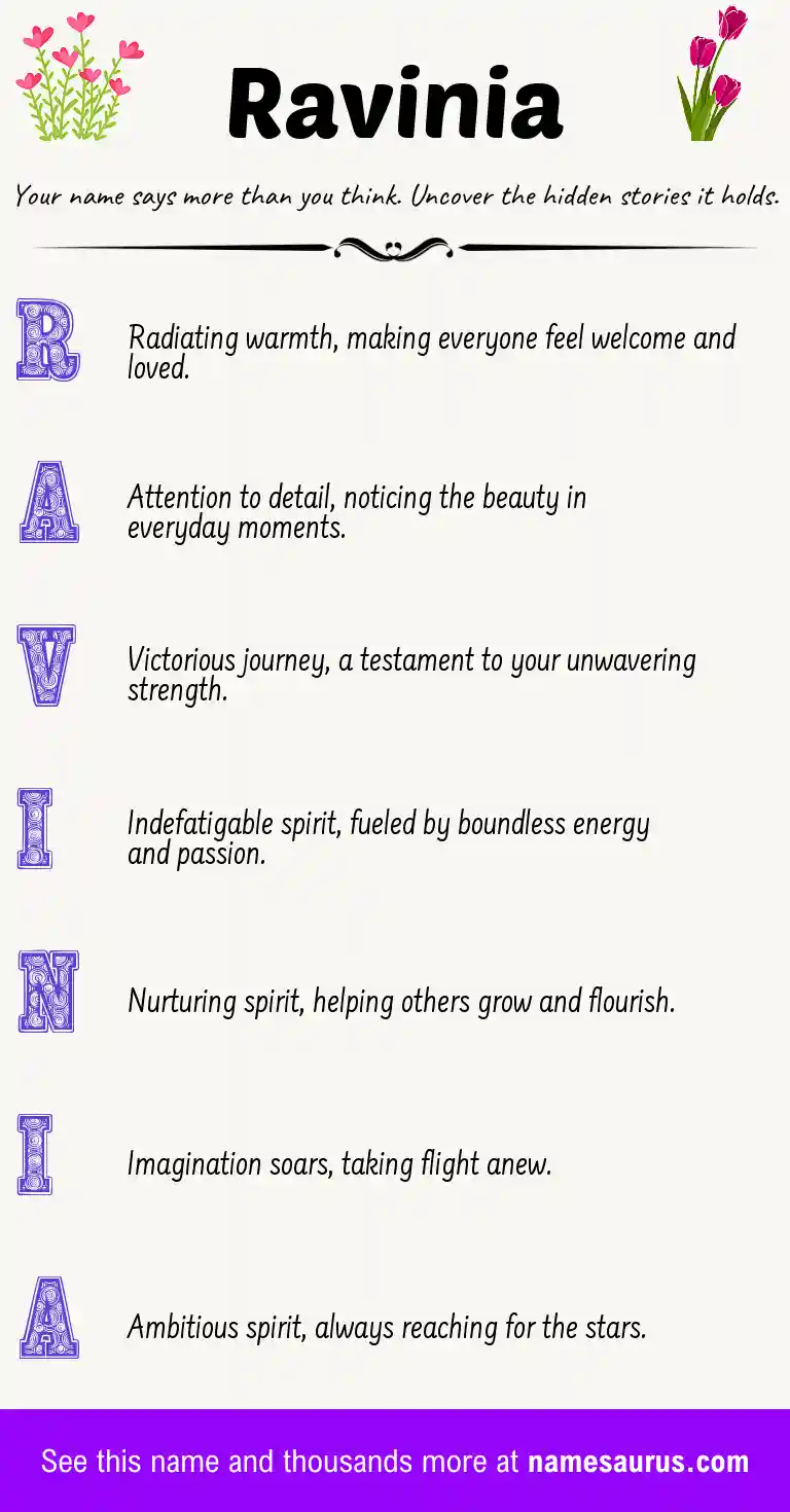 Acrostic poem about Ravinia.