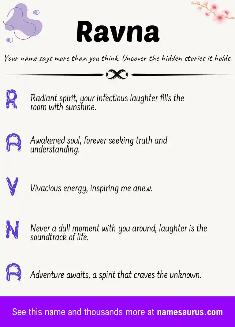 Acrostic poem about Ravna.