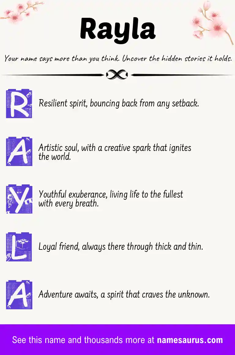 Acrostic poem about Rayla.