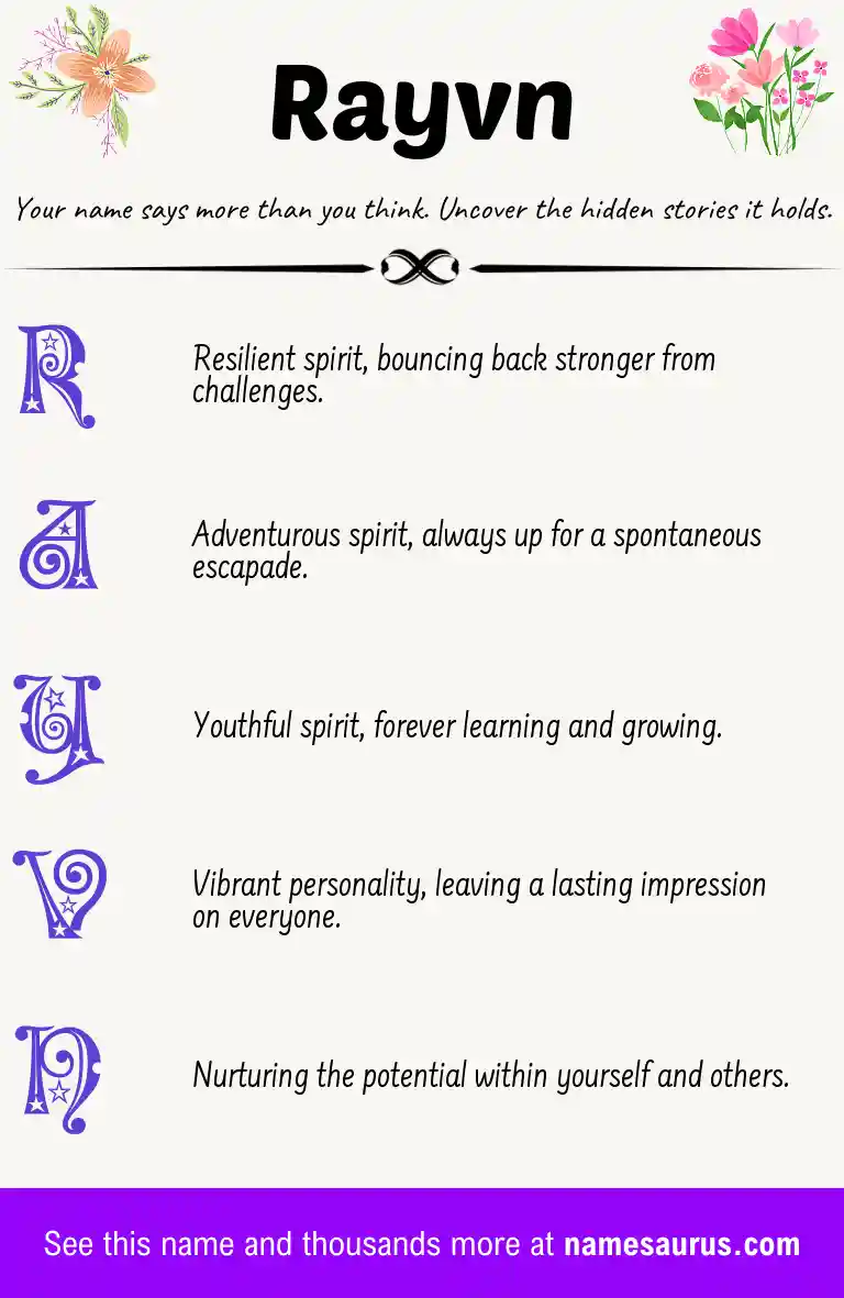 Acrostic poem about Rayvn.