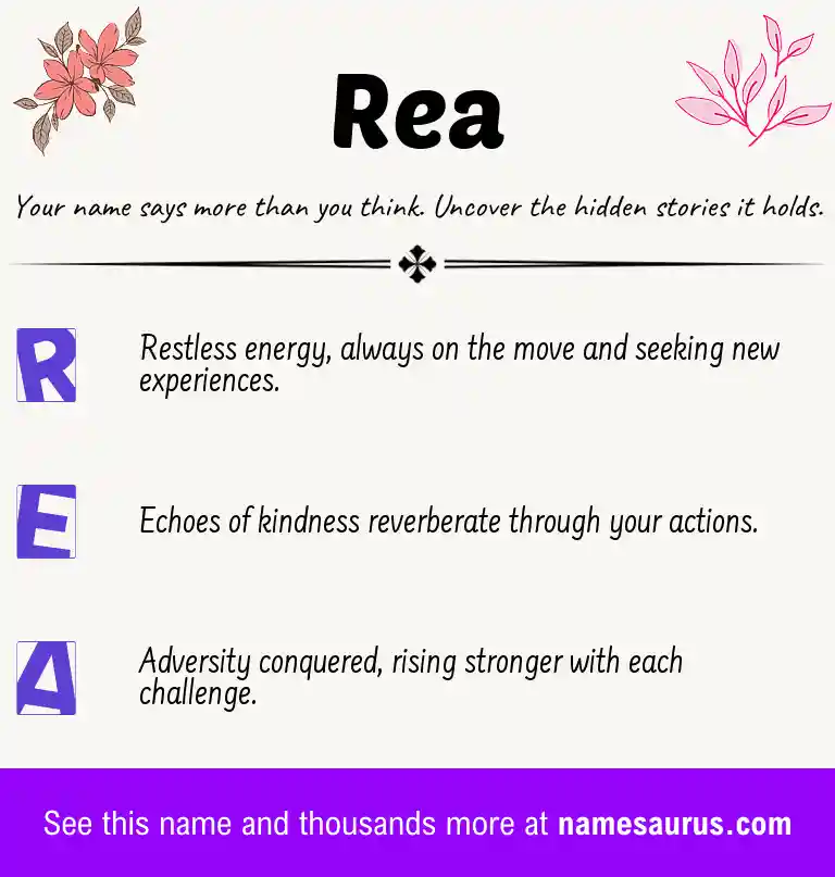 Acrostic poem about Rea.
