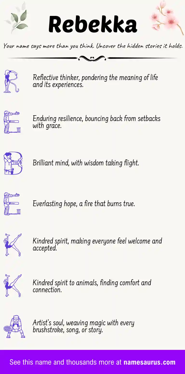 Acrostic poem about Rebekka.