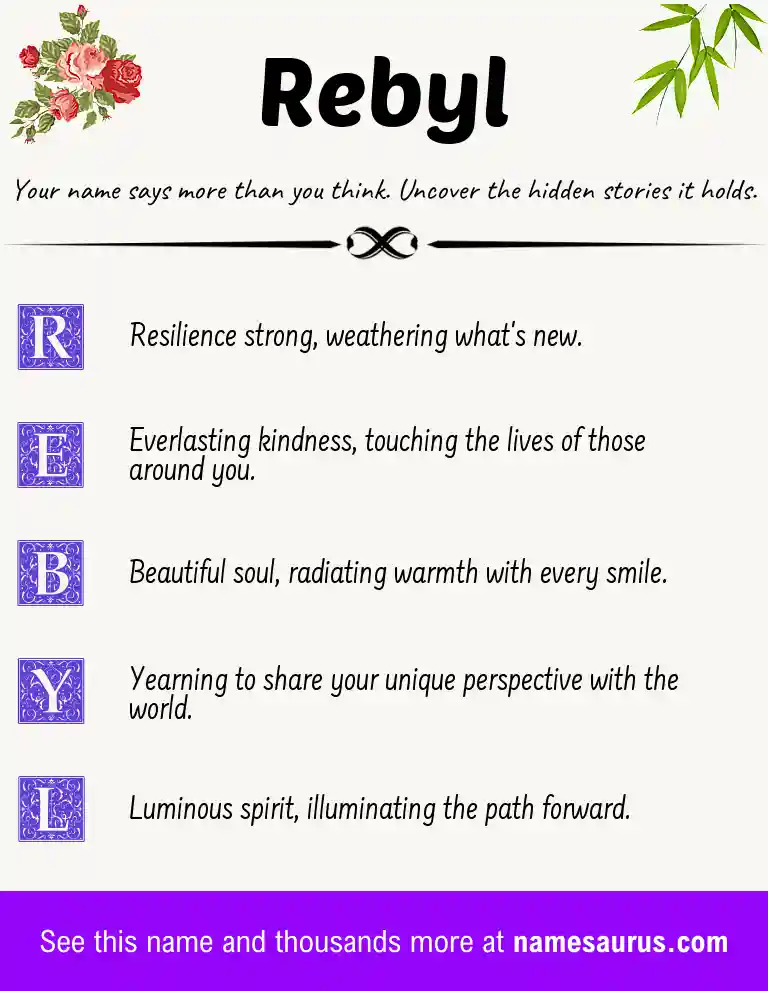 Acrostic poem about Rebyl.