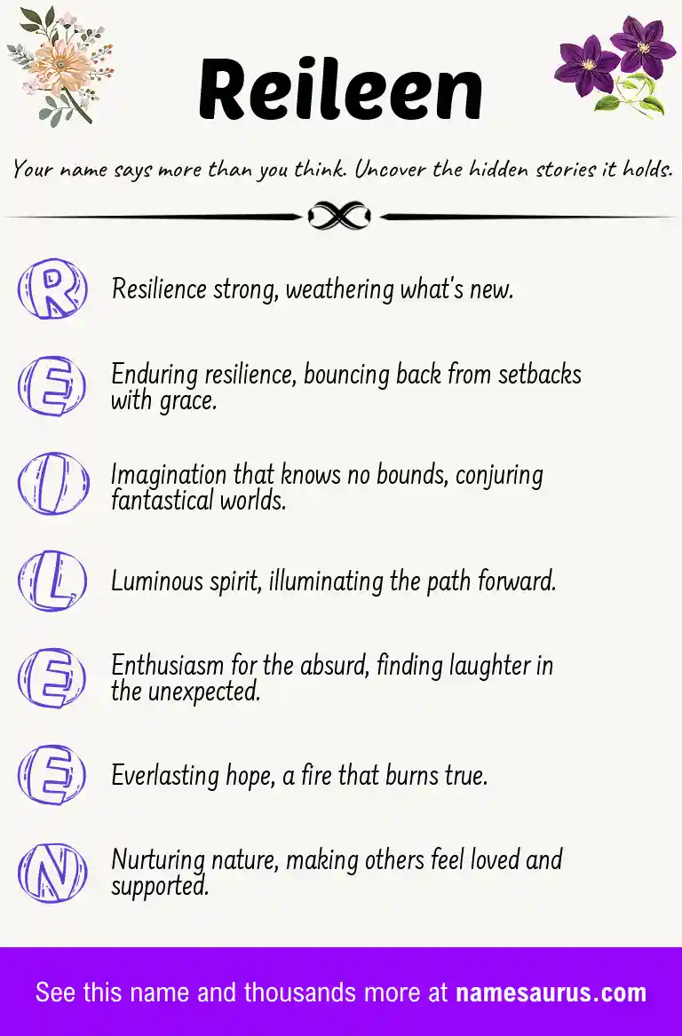Acrostic poem about Reileen.