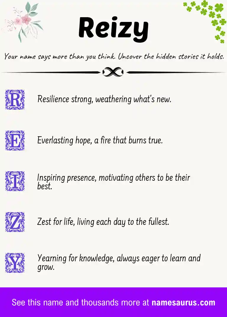 Acrostic poem about Reizy.
