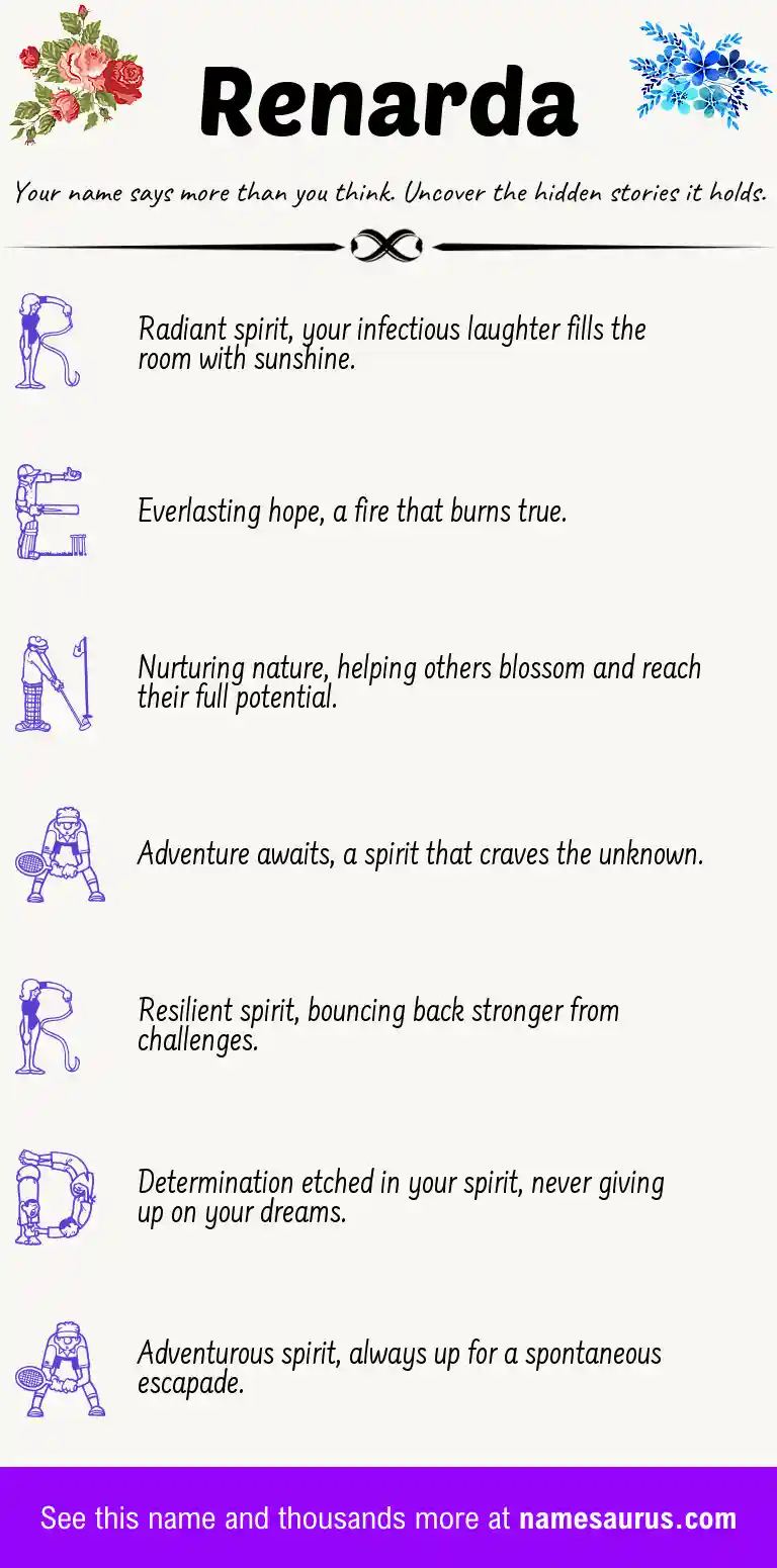 Acrostic poem about Renarda.