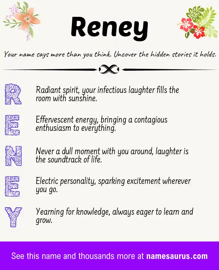 Acrostic poem about Reney.