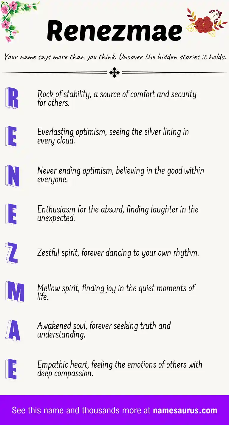 Acrostic poem about Renezmae.
