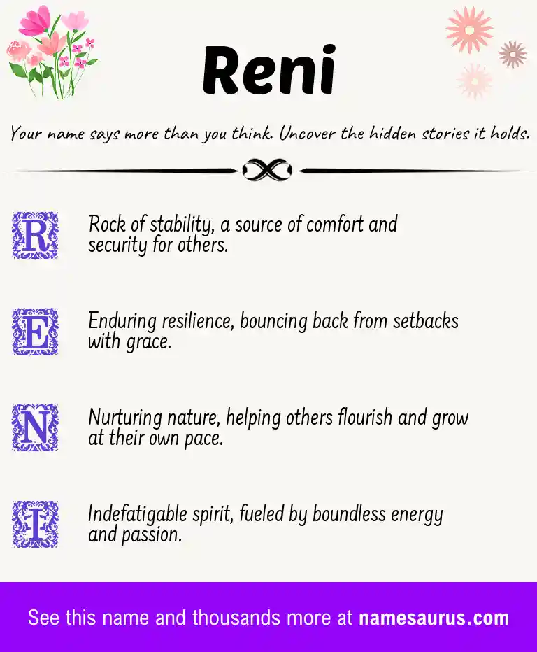 Acrostic poem about Reni.