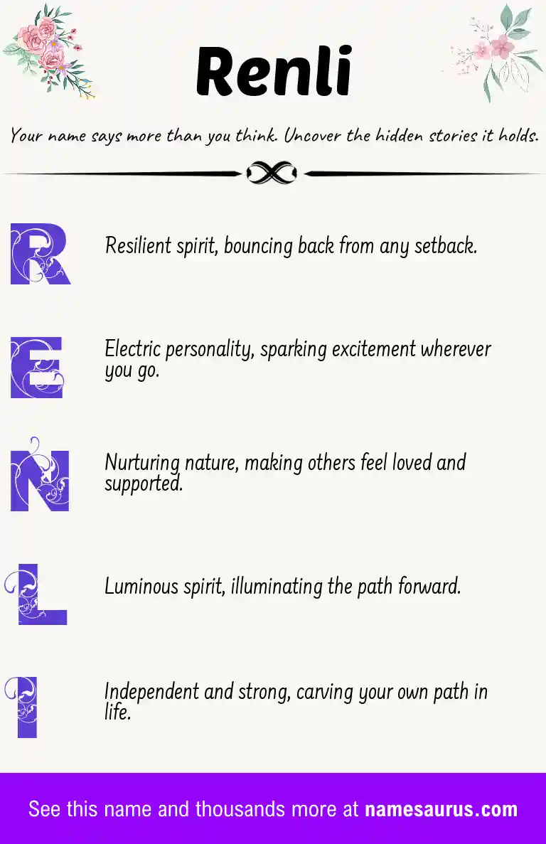 Acrostic poem about Renli.